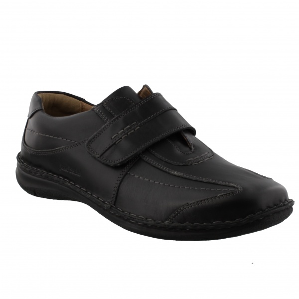 Josef Seibel Alec Velcro fit Schwarz Leather